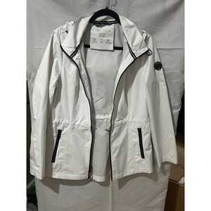 Nautica Women's White Water Resistant Lightweight Hooded Jacket Size M